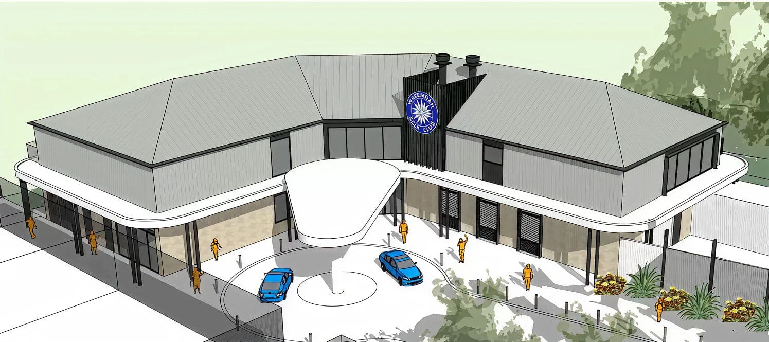 Rendering of Warringah Golf Club's new 2026 clubhouse