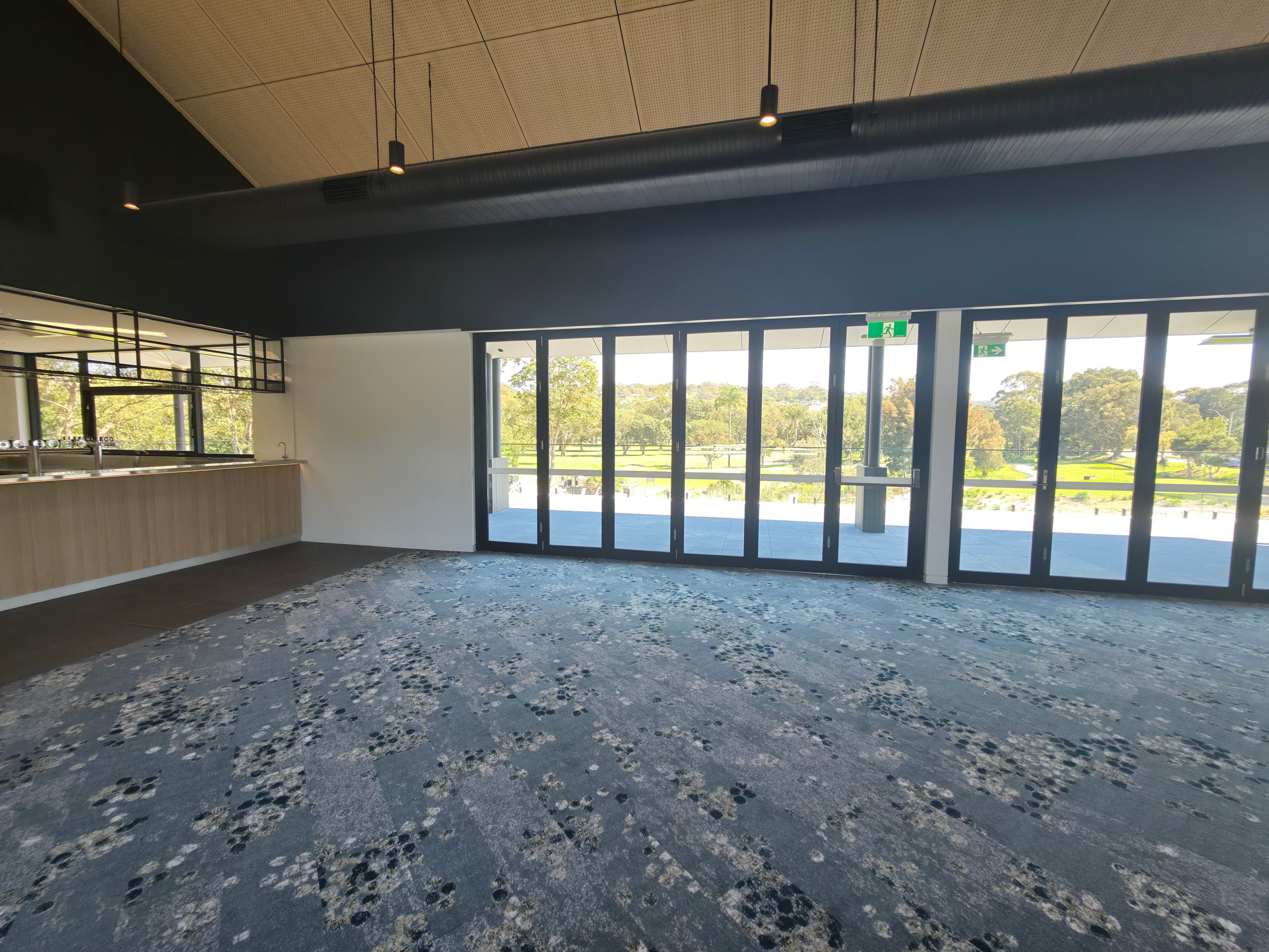 Lobby and bar.